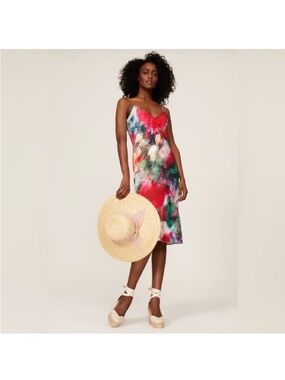 Adam Lippes Floral Silk Slip Dress